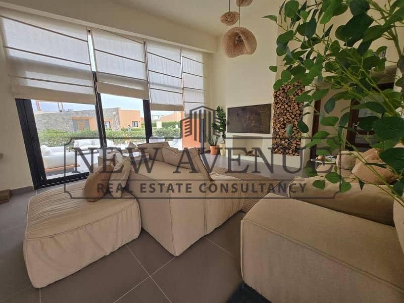 One story villa in Soma Bay – Bay West Valley, bua 145m, 3 bedrooms, 2 bathrooms, fully finished and delivered - Plus