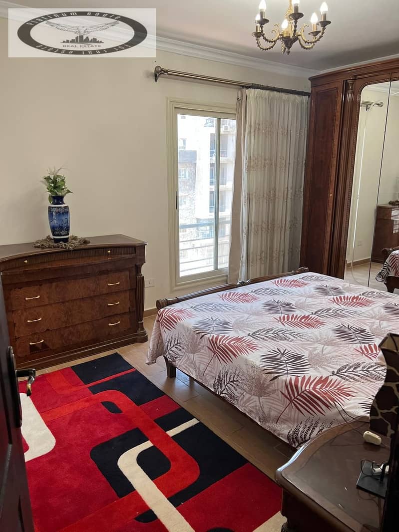 Furnished apartment for rent in Dar Misr Al-Qaranful Compound, Fifth Settlement Garden view Located opposite Al-Rehab and the Eastern Market Super-lux - Mehr