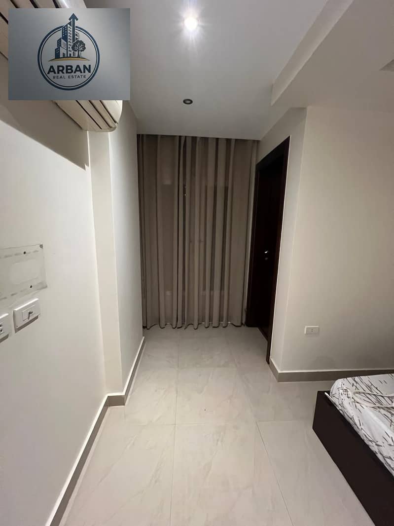For rent, a furnished hotel apartment, first occupancy in Zahraa El Maadi, 10th Sector, next to Carrefour, in the midst of restaurants and international brands and the ring road. - Vista 6