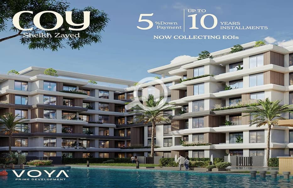 A 97m² apartment in Sheikh Zayed, Al-Thawra Al-Khadraa, in the COY compound by VOYA, available for installment over 10 years. - Widok 5