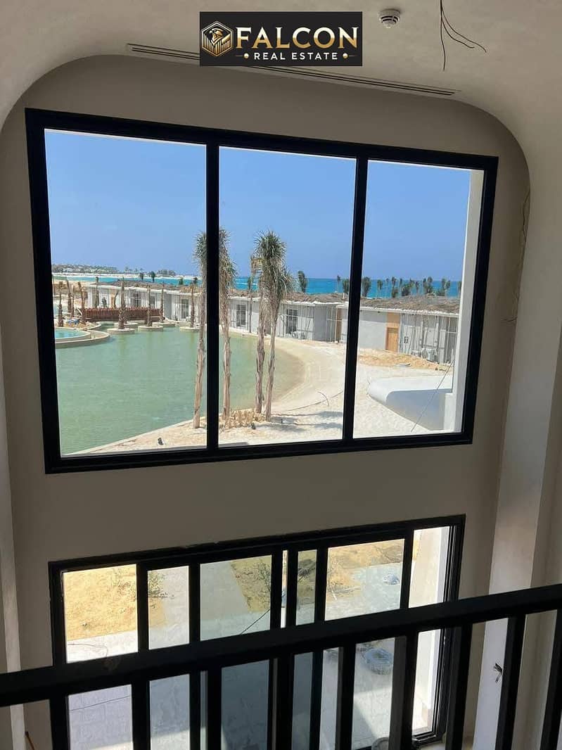 Sea view chalet (20% discount) fully finished with air conditioning for sale in Zoya Ghazala Bay, North Coast – pohled 2
