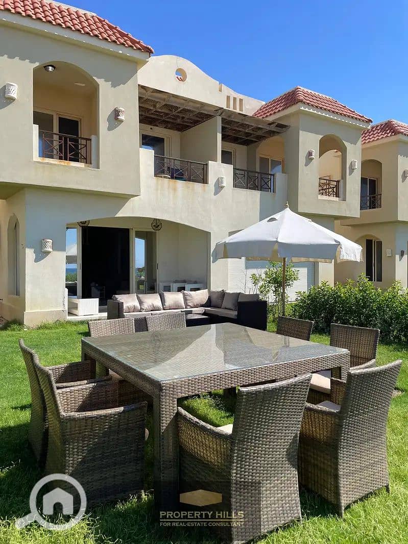 Inspect and book immediately in a ground chalet with a garden on a direct sea pool, fully finished in North Coast next to La Vista, Coronado, Dee Bay, Hacienda Blu, Marassi, Hacienda Bay, and Alamein Hills. - Aanzicht 4