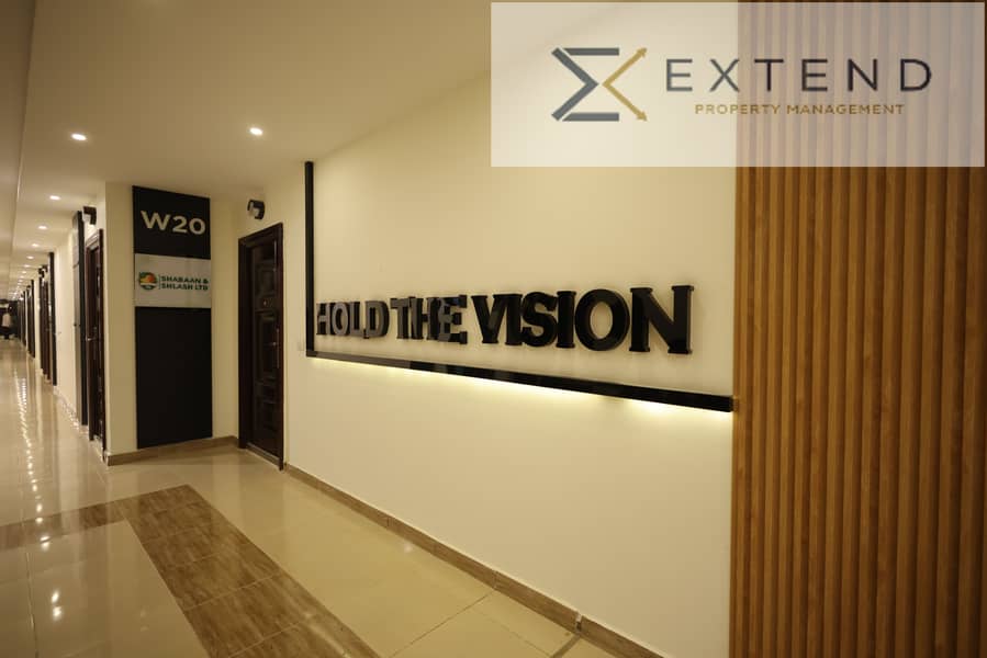 Office for rent with a net area of 97 sqm in 6th of October on the central axis - Vista 4