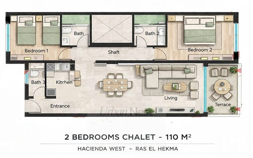 Chalet for sale , Hacienda West , Fully Furnished , North Coast , Ready to move – pohled 5