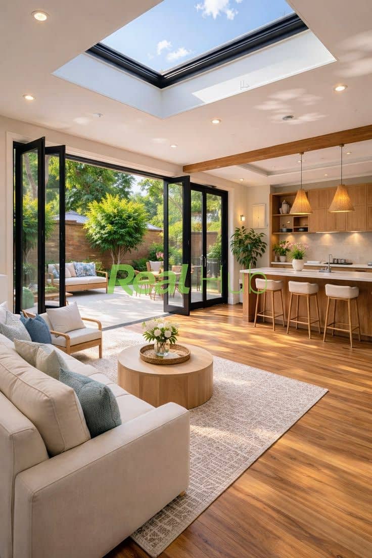 8 Indoor Outdoor Living Room Ideas _ Open Kitchen with Patio & Natural Light. jpg