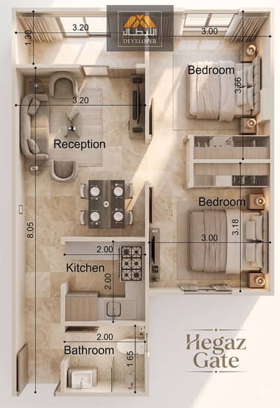 2 Bedroom Apartment for Sale in Hurghada, Red Sea - WhatsApp Image 2026-04-20 at 2.26. 15 PMl. jpeg 2 Bedroom Apartment for Sale in Hurghada, Red Sea - WhatsApp Image 2026-04-20 at 2.26. 15 PMl. jpeg