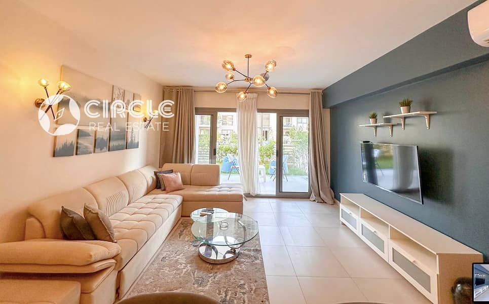 Fully Furnished 95m² 1 Bedroom Chalet With Garden For Rent In Marassi (Marina 2) North Coast With Open View – pohled 3