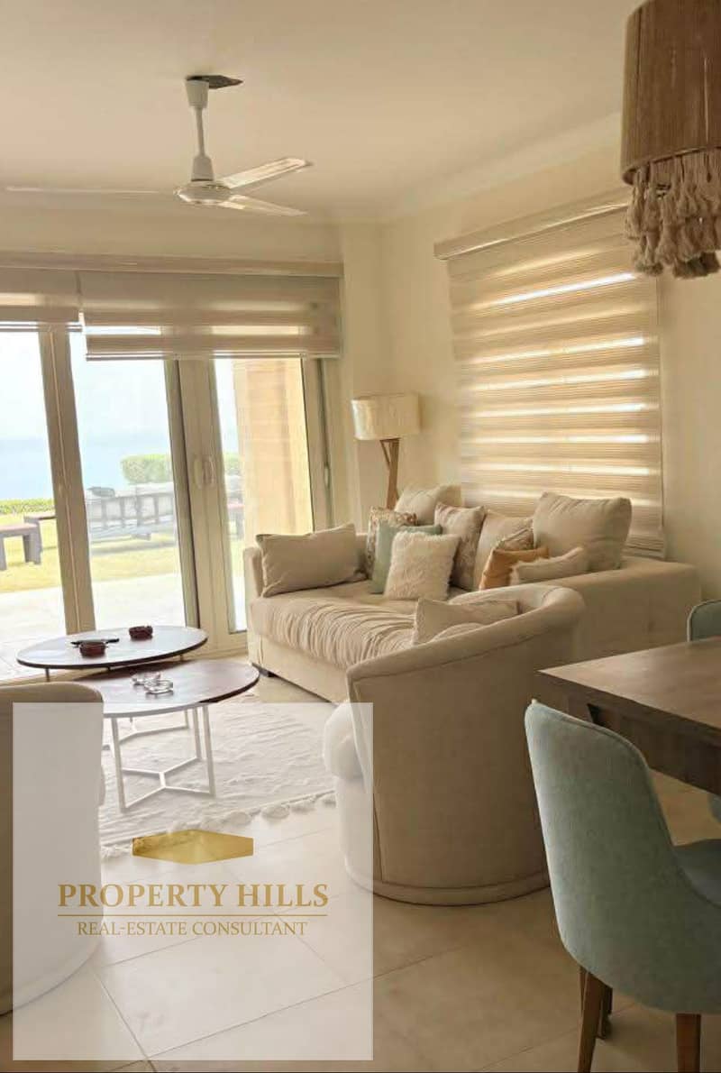 At the lowest price, a double view villa on the sea directly with a swimming pool, finished for sale in the most distinguished location in Ain Sokhna in Tilaq - Ain Sokhna. - Vista 3