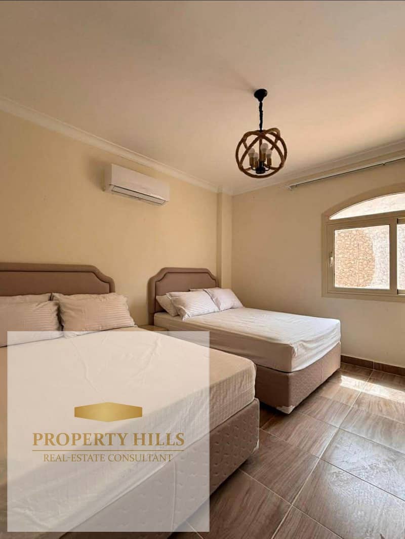 At the lowest price, a double view villa on the sea directly with a swimming pool, finished for sale in the most distinguished location in Ain Sokhna in Tilaq - Ain Sokhna. - Vista 4