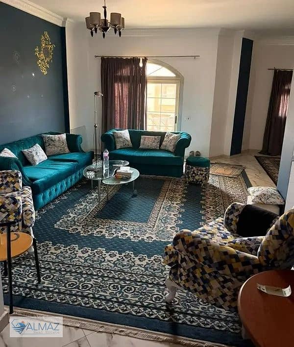 Furnished 180 sqm apartment for rent in Al Yasmin 4 Villas, First Settlement, near North 90th Street - Mehr