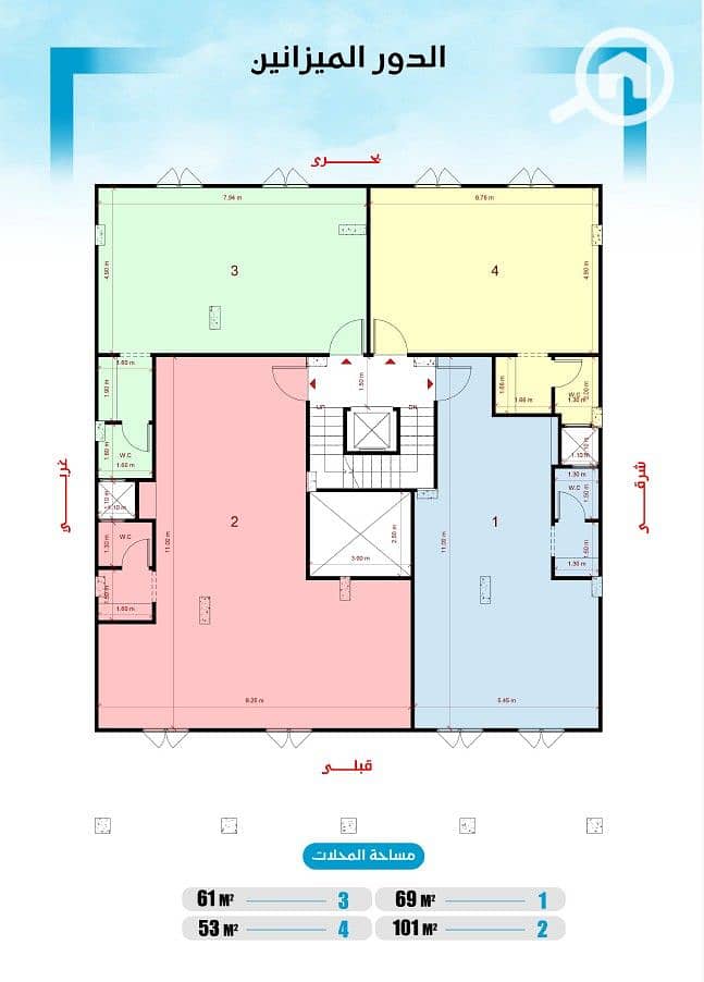 Administrative unit for sale | In New Damietta, area of 67 meters - Vista 3