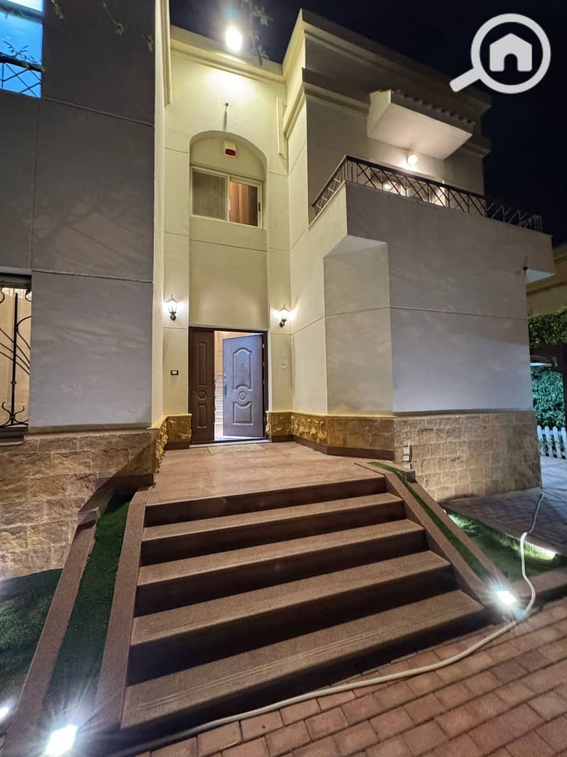 Furnished villa for rent in Al-Rehab, the best location, super luxury, in front of Al-Rehab Club, steps to the commercial market, a rare price for long-term rental. - Vista 2