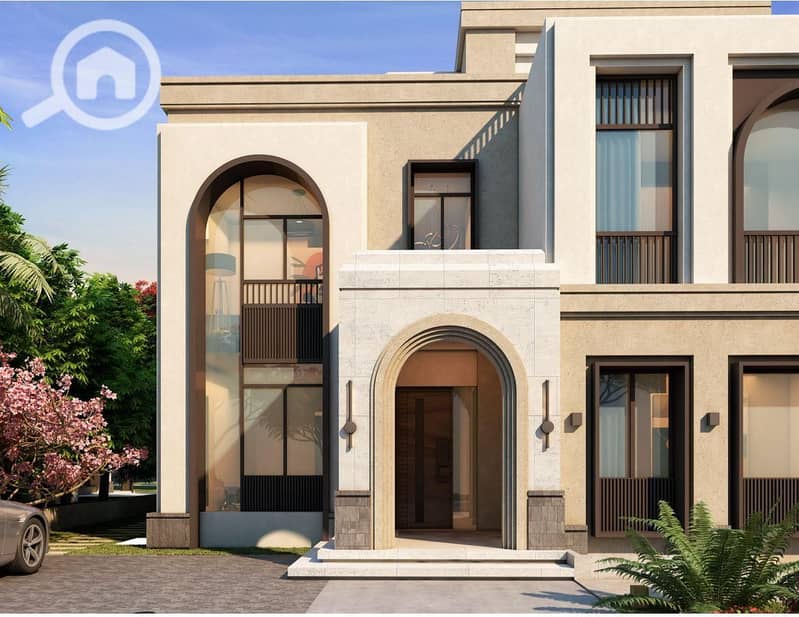 Twin House 211m 4 rooms with a roof directly on the LAKE with an elegant design in an upscale compound in the Sixth Settlement from a strong company with a track record, with an 18% discount, a 5% down payment, and installments extending up to 10 years. - Vista 5