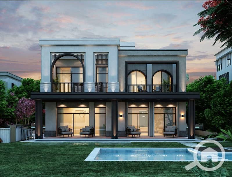 Twin House 211m 4 rooms with a roof directly on the LAKE with an elegant design in an upscale compound in the Sixth Settlement from a strong company with a track record, with an 18% discount, a 5% down payment, and installments extending up to 10 years. - Altro