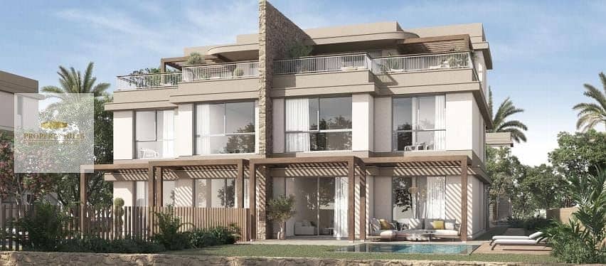Ground chalet with a garden for sale in El Alamein Bay, with a garden area of 128 square meters and a large view. - Aanzicht 5
