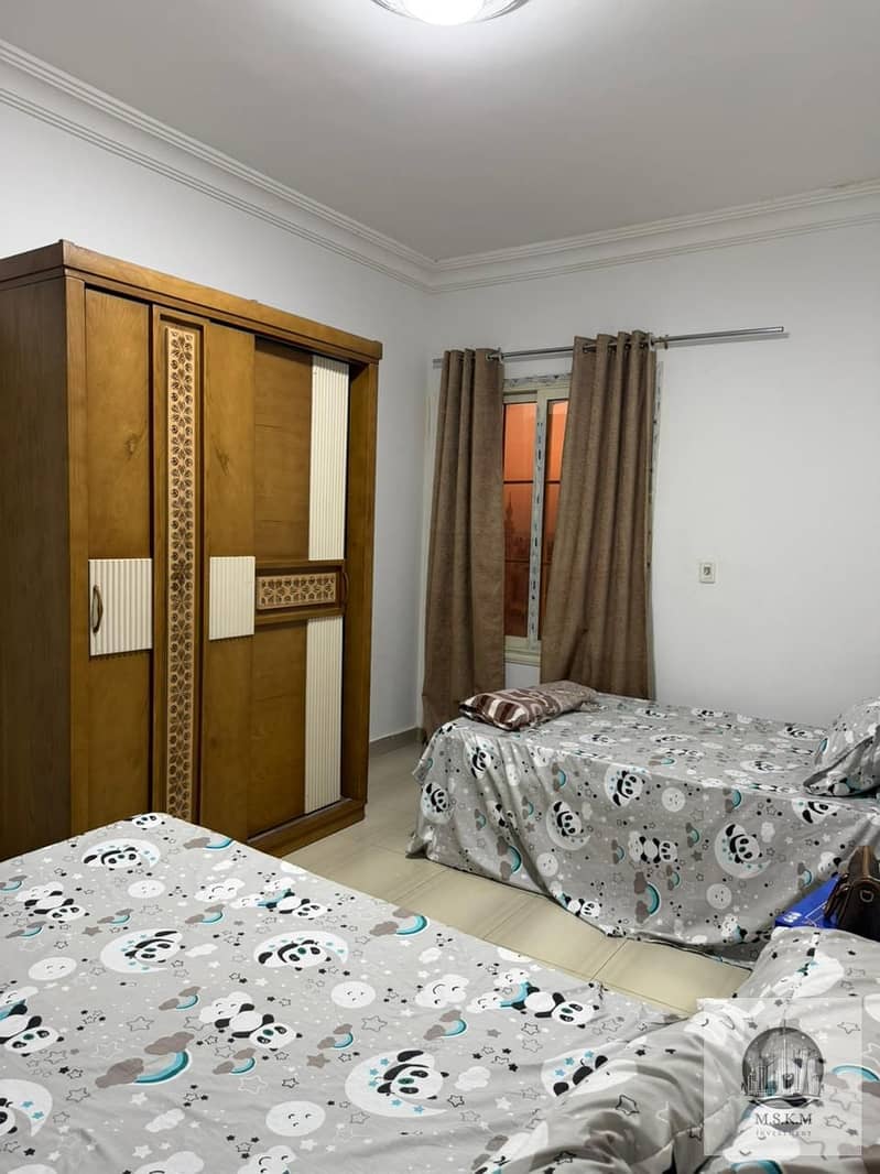 Furnished apartment for rent in Gardenia Heights 1, near Fathallah Market, 200 sq m, ground floor, 3 rooms and 2 bathrooms, priced at 18,000 - Widok 4