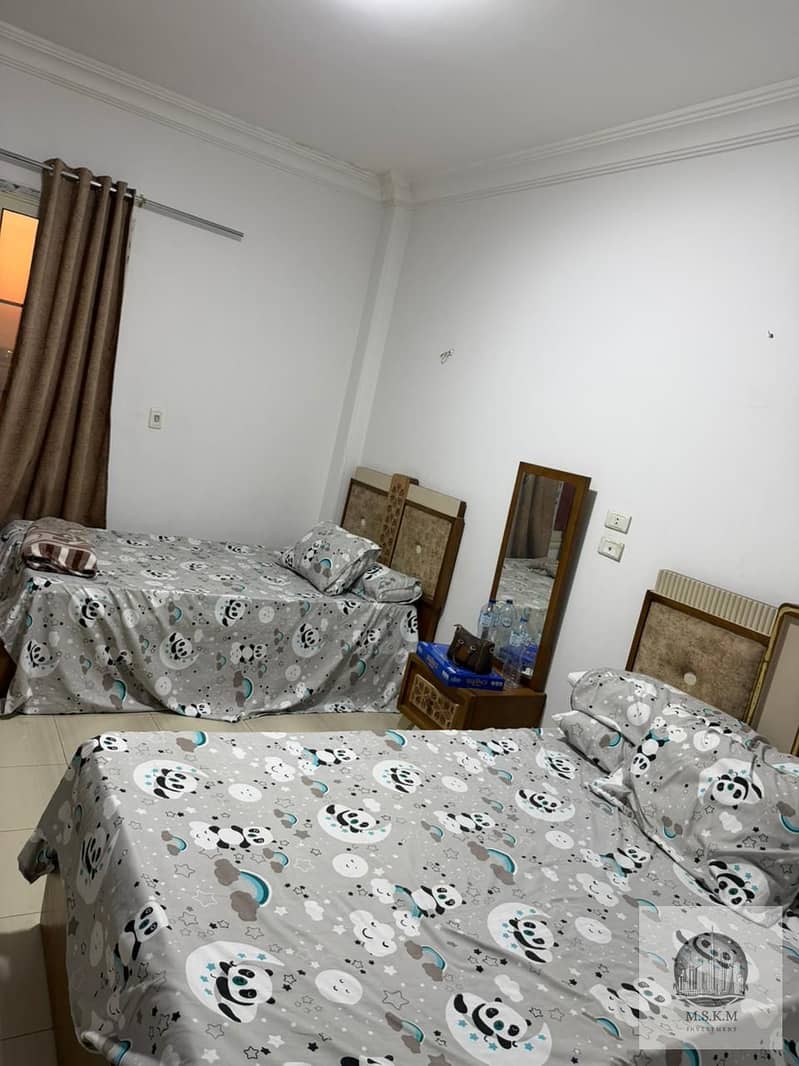 Furnished apartment for rent in Gardenia Heights 1, near Fathallah Market, 200 sq m, ground floor, 3 rooms and 2 bathrooms, priced at 18,000 - Widok 6