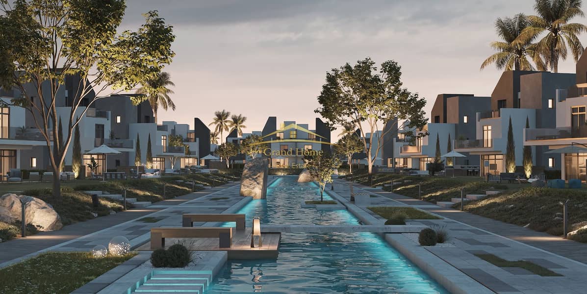 Townhouses 180m² built on an installment plan in Rivers Compound, New Sheikh Zayed, near The Estate, Fay, Carmel, Solana Naya West, Desert Road, El Da - Vista 2