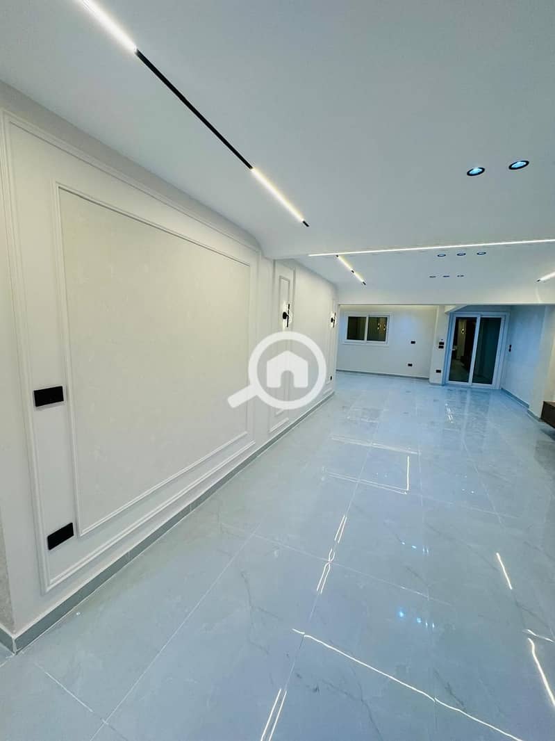 Finishing 2027 for those who want luxury and safe investment++ and elegant housing VIP++ and before the new prices behind the central axis and behind Najda Square in front of Emad Ragheb Mosque on Al-Kafrawi directly in the fourth district, neighborhood five, Al-Mustasharīn district, next to Royal Egyptian School and the Nile next door. - Ansicht 6