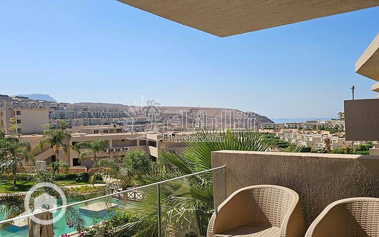 Fully Furnished Chalet with Direct Sea & Pool View | IL Monte Galala Ain Sokhna - Vue 6