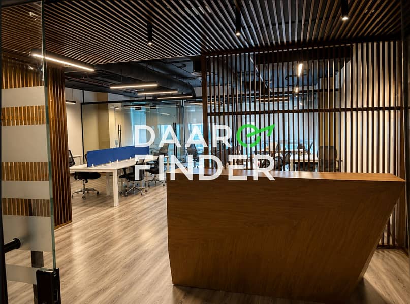 121 SQM Office for Rent in Park Street Sheikh Zayed | Fully Finished with ACs | Plaza View - Vista 5