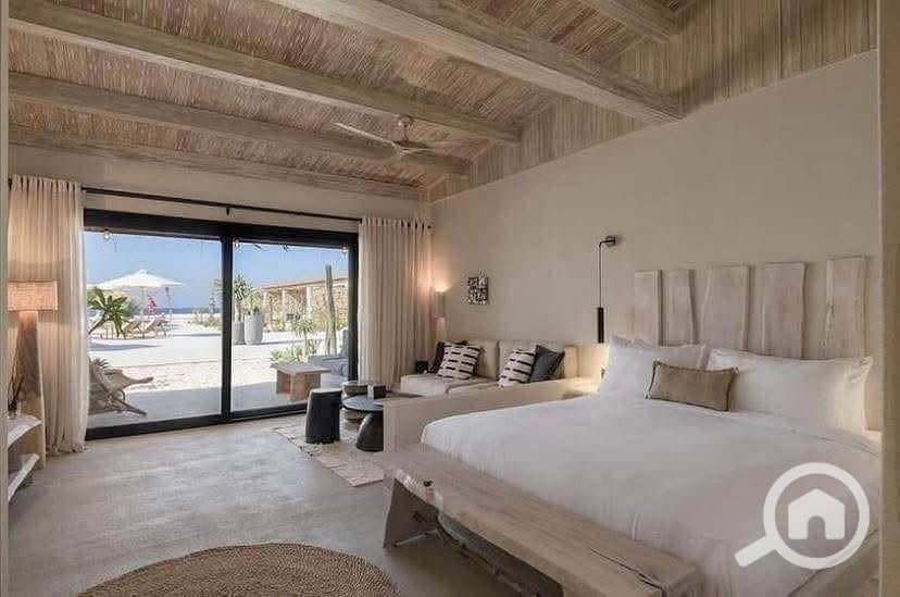 Last Beach Chalet delivery soon Full sea view fully finished ultra-super-lux in Ras El Hekma North Coast at Sea Shore Hyde Park - Vista 3