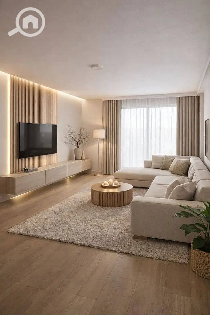 Apartment for sale in The Crest compound, Fifth Settlement: 5% down payment only, installments up to 10 years, fully finished, delivery in two years. - Fler