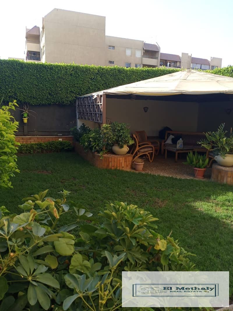 An opportunity for those interested in a ground-floor apartment with a garden (freehold) for sale in Al Rehab City, located opposite Al Rehab Mall 2. - Vista 3