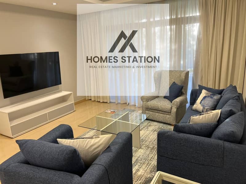 Fully Furnished Apartment with Garden for Rent in Cairo Festival City, New Cairo - Aanzicht 3