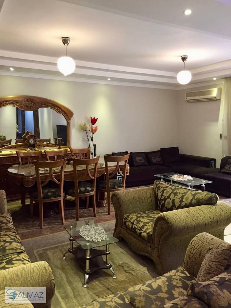 Furnished 150 sq m apartment for rent in Al Banafseg Buildings, First Settlement, near Rehab City, directly on North 90th Street. - Aanzicht 3