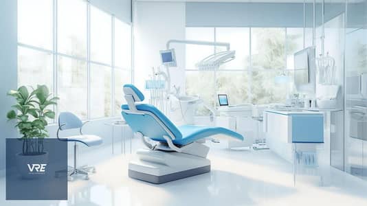 وحدة طبية للبيع في مدينة الشروق، القاهرة - ai-generated-modern-dental-clinic-with-blue-and-white-colors-photo. jpg وحدة طبية للبيع في مدينة الشروق، القاهرة - ai-generated-modern-dental-clinic-with-blue-and-white-colors-photo. jpg