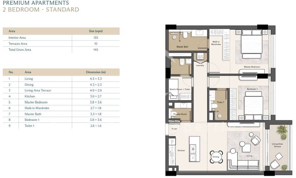 10 Modon - 2 bed 145m layout. png