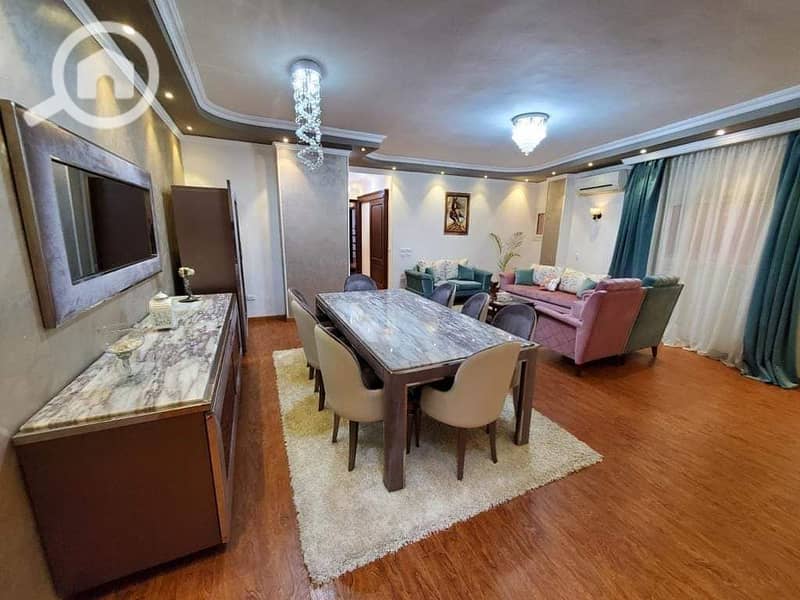 Furnished apartment for rent in Hadayek Quba on Egypt and Sudan main road next to Banque Misr and the National Bank of Egypt, area 160 sqm luxury. - View 2