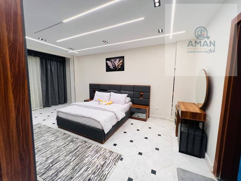 A luxurious apartment in Al-Akshid Street, Manil El-Roda, parallel to Abdul Aziz Al-Saud Street, with a Nile view from the balcony. - Widok 5