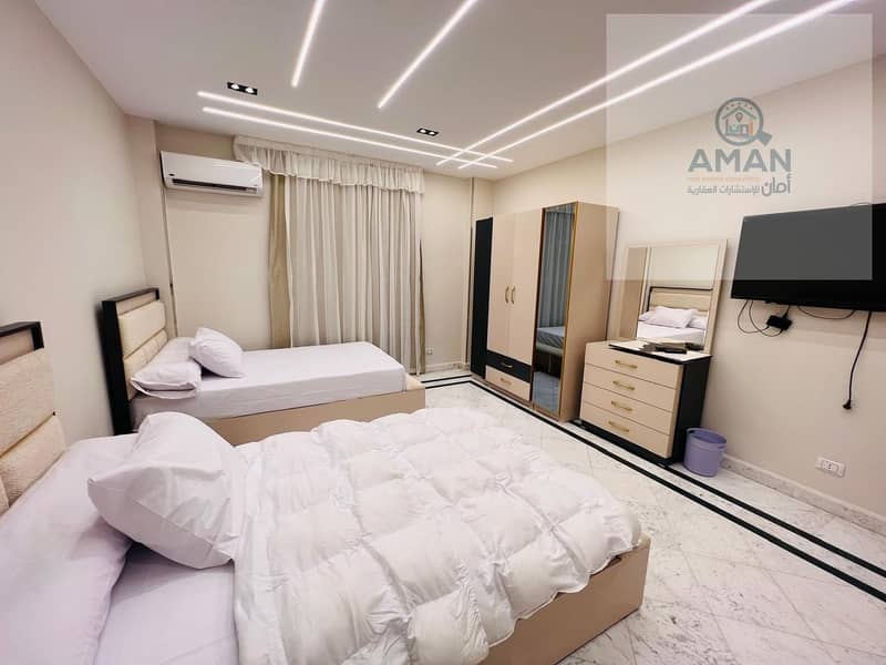 A luxurious apartment in Al-Akshid Street, Manil El-Roda, parallel to Abdul Aziz Al-Saud Street, with a Nile view from the balcony. - Widok 6