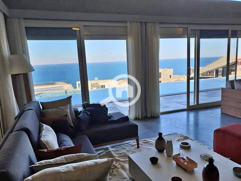 Direct Sea View Chalet for Sale in IL Monte Galala, Ain Sokhna | Smart Home | Ready for Viewing - Bild 2