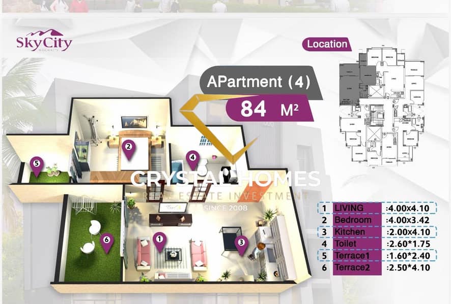 Apartment for installment over 10 years in Sky View compound, finished in Ain Sokhna. - Aanzicht 3