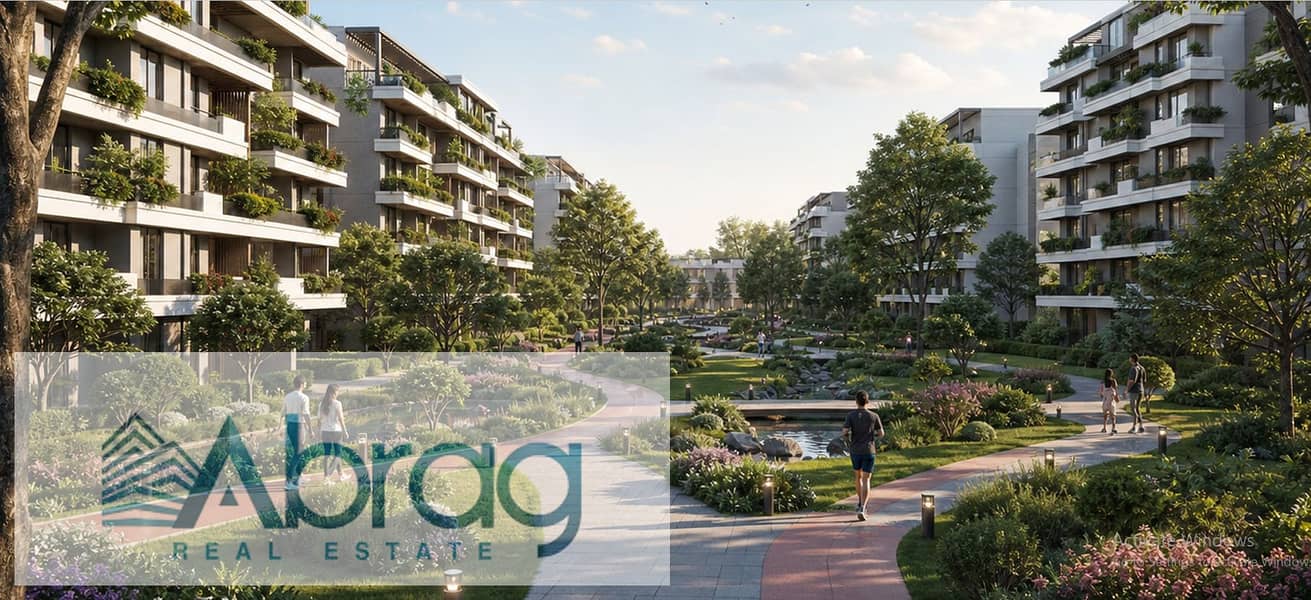 For sale, a 176m apartment with a pool view in SEVEN Residence compound, October Gardens, with installment plans up to 10 years linked to construction. - Widok 2