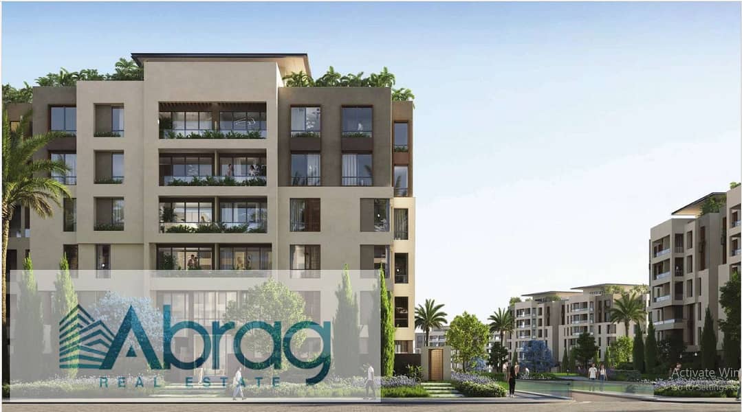 For sale, a 176m apartment with a pool view in SEVEN Residence compound, October Gardens, with installment plans up to 10 years linked to construction. - Widok 3