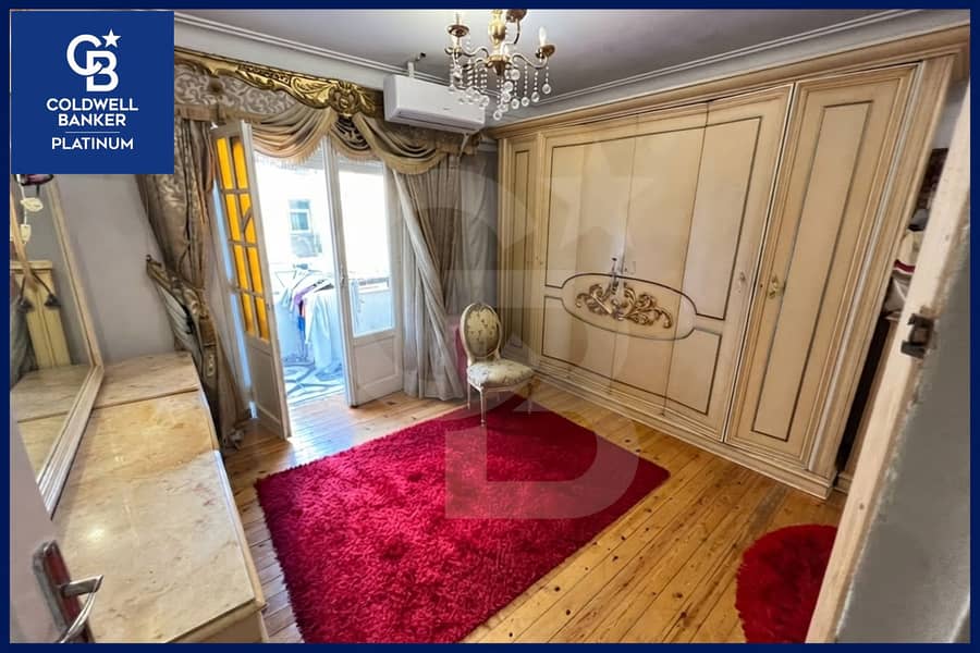 Apartment for sale in Kafr Abdo (next to Qardahi Palace), 220 sqm – prime floor – open views overlooking the street and Qardahi Palace. - Fler