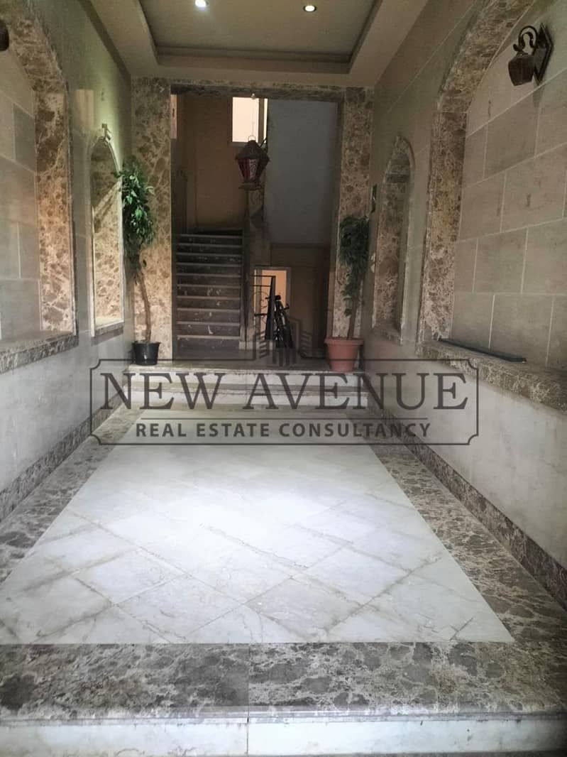 Prime location overlooking greenery - ready to move - super lux finishing - ground apartment sale in El yasmeen 8 yillas - New Cairo - Fler