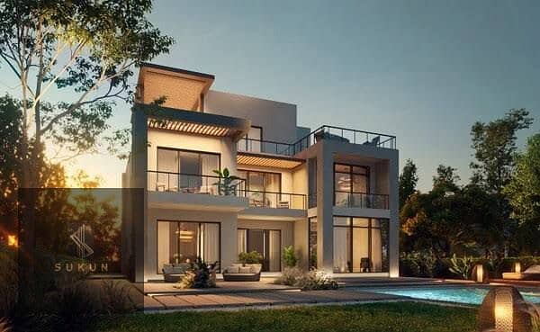 the crown palm hills town house corner pyramids view finished with pool space for elevator redesign with special designs you can own your uniqe villa - Widok 5