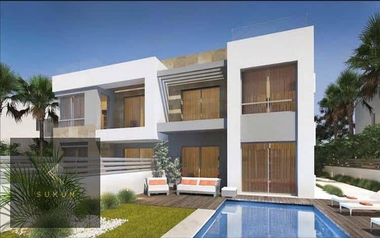the crown palm hills town house corner pyramids view finished with pool space for elevator redesign with special designs you can own your uniqe villa - Więcej