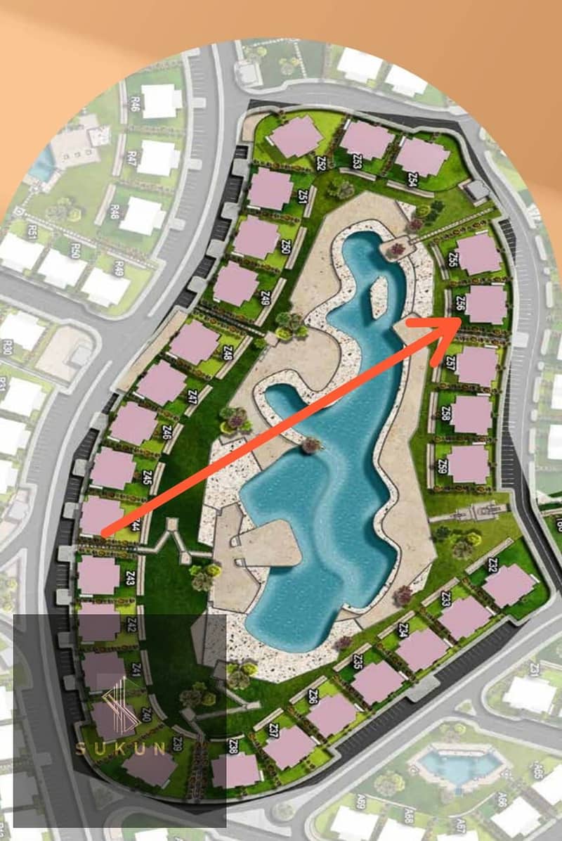 Premium ground chalet in Gaia North Coast, 103 sqm with a 150 sqm private garden and direct lagoon view. Two bedrooms, ideal for holidays, investment. – pohled 5