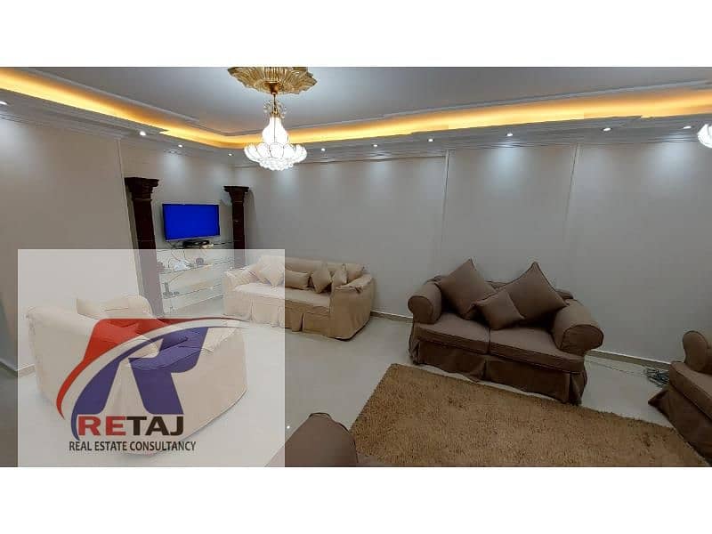 240 sq m apartment, first floor, furnished, suitable for families and long-term rentals. Near Al-Siraj Mall, end of Makram Ebeid Street. – pohled 4