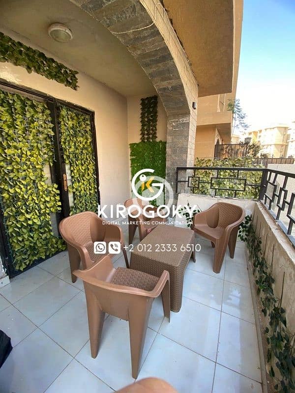 Furnished ground floor apartment with a garden, super lux, Gardenia City, Zone 7 Furnished ground floor apartment with a garden, super lux, Gardenia City, Zone 7