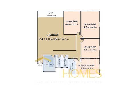 شقة 4 غرف نوم للبيع في زيزينيا، الإسكندرية - 05254. jpg شقة 4 غرف نوم للبيع في زيزينيا، الإسكندرية - 05254. jpg