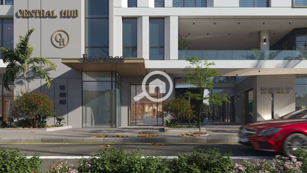 Shop for sale with a distinctive area of 22 meters in the strongest location with the highest investment return in October inside the Central Hub mall, at a price per meter and an amazing payment system under the management of a management and operation company. - Vista 3