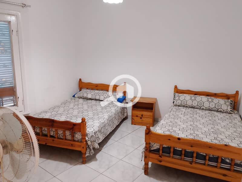 For rent a first balcony two rooms directly by the pool in Al-Shorouk Village - Meer