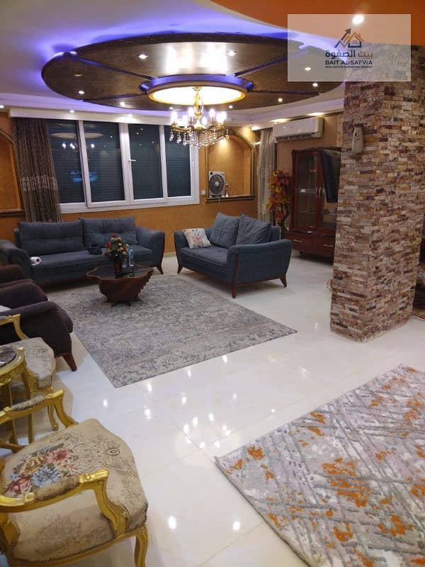 Furnished apartment for rent in Zahraa El Maadi, Darna Towers complex (opposite the Ediss stairs); a very upscale and prime location. Furnished apartment for rent in Zahraa El Maadi, Darna Towers complex (opposite the Ediss stairs); a very upscale and prime location.